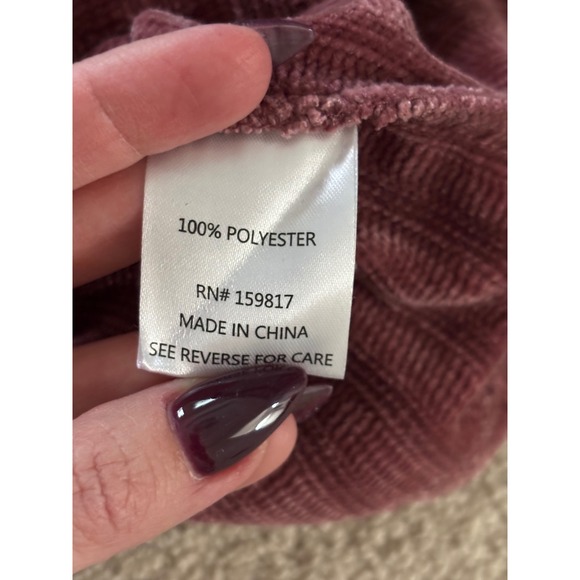 Altar'd State Burgundy Ribbed Turtleneck Cropped Sweater Women's Medium - Picture 6 of 8